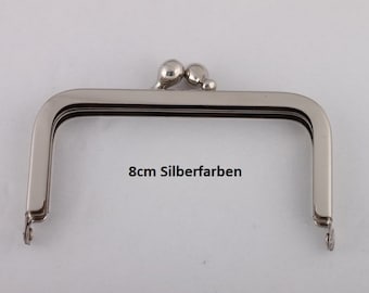 5 Taschenbügel #86/A4 8cm Nickel Metal Purse Fr...