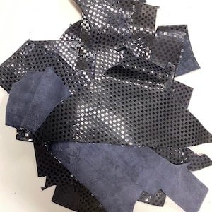 Genuine leather scraps 300gr various sizes for crafting/patching