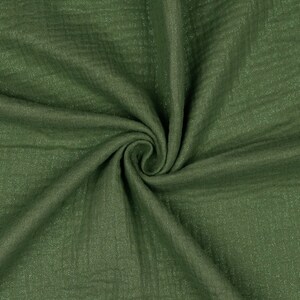 9 Colors Muslin Double Gauze Glitter Fabric Grün 44