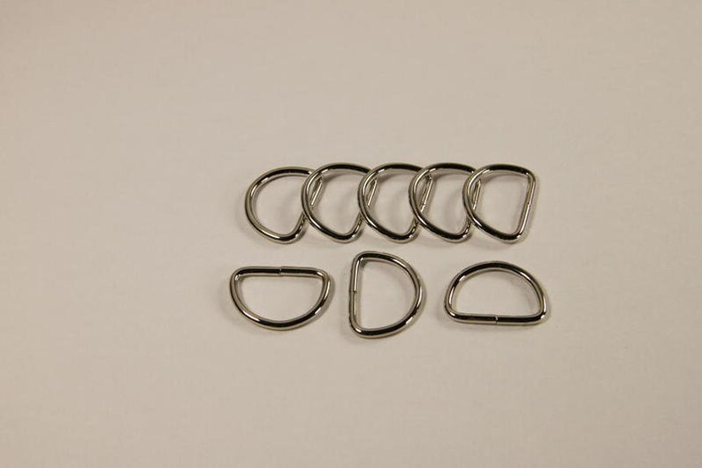 8 Ringe nickel 3 cm Ring für Taschen D-Ring Bild 1