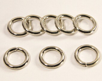 8 Ringe nickel 27mm Ring für Taschen