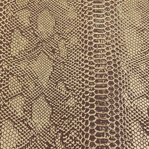 Faux Leather Gold Snake Look Sold by the Meter