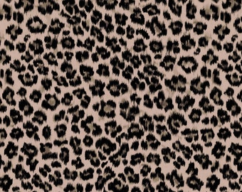 French terry leopard print leo fabric