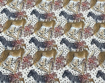 Jersey Leopard Zebra Safari Palme