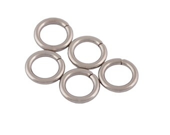 8 Ringe nickel 24mm Ring für Taschen