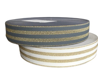 40 mm gold glitter elastic band trouser elastic band