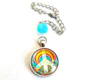 Rear View Mirror Charm, Cool Car Charm, Peace Car Accessories, Cool Gifts, Car Accessories, Peace and Love Gifts, Hippie Gifts, Mirror Charm