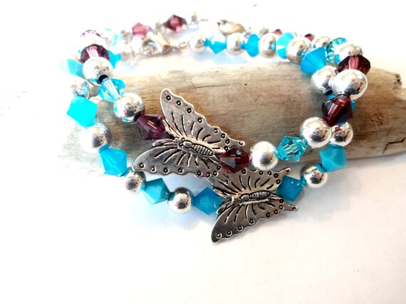 Swarovski crystal hotsell butterfly bracelet