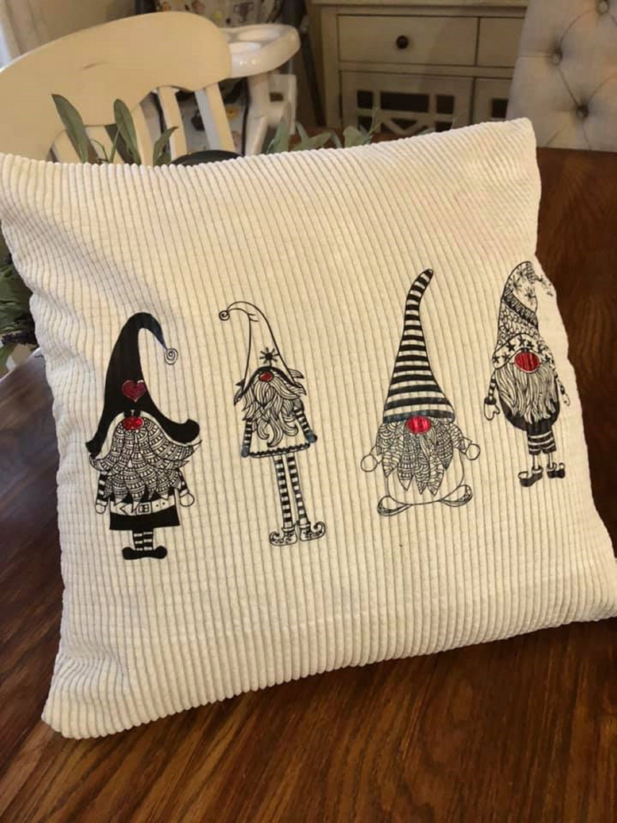 Christmas Gnomes Throw Pillow Cover Set Gnome for Holidays Etsy