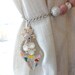Giraffe Nursery Decor, Beaded Curtain Tiebacks, Baby Shower Gift, Pink Baby Room Decor, Curtain Tie Backs, Giraffe Decor, Drapery Hold Backs