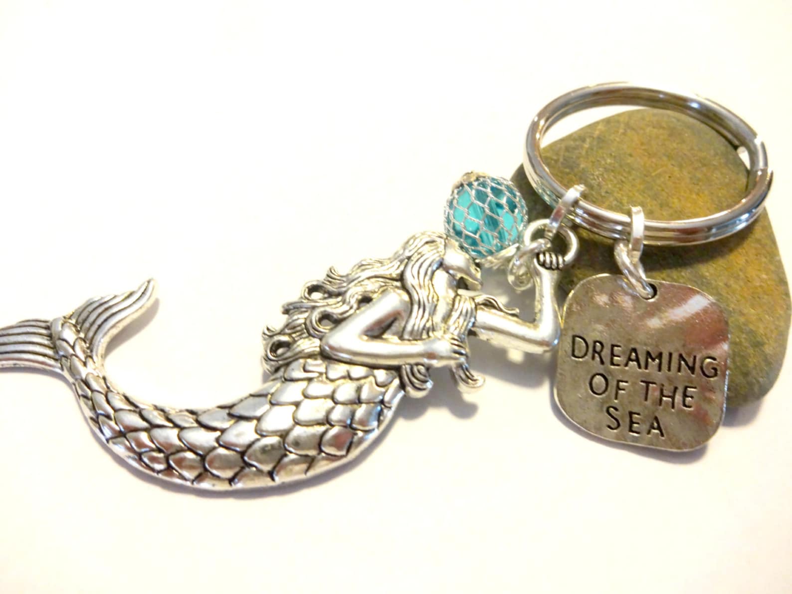 Mermaid Gifts Mermaid Keychain Mermaid Gift Ocean Keychain Etsy