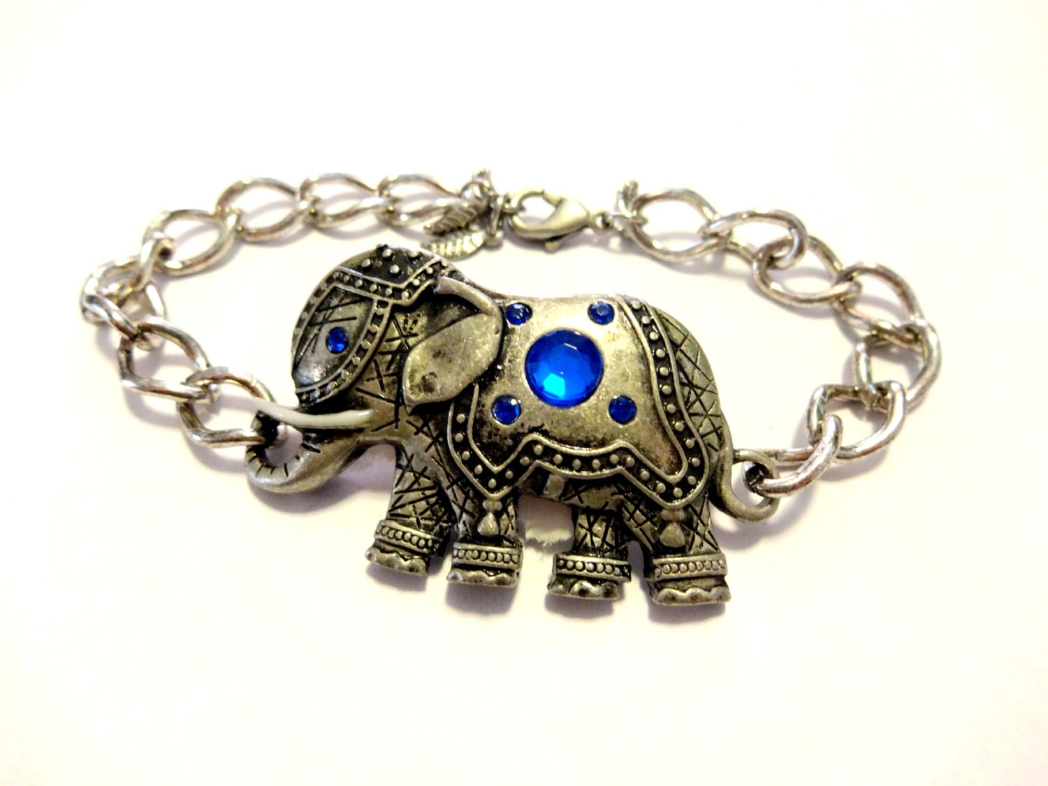 Elephant Bracelet Elephant Jewelry Silver Chain Bracelet Etsy
