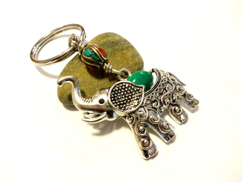 Elephant Keychain Key Chain Good Luck Charm Charm Keychain Etsy