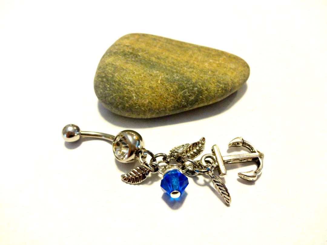 Nautical Belly Button Ring, Anchor Body Jewelry, Caribbean Dream Body