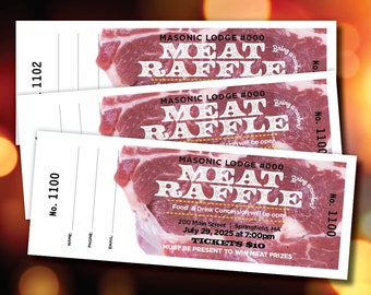 Custom Raffle Tickets, FREE DESIGN, Gala Event Ticket, Numbered Event Tickets, Meat Raffle Tickets, Fundraiser Tickets, Benefit Fund Raising