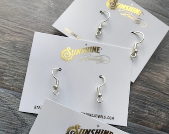 Cartões de brinco com logotipo, cartões de joias personalizados, suportes de brincos quadrados, costas de brincos de folha de ouro, embalagens de joias, cartão de exibição