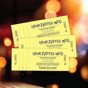 Custom Raffle Tickets, Full Design Included, Ticket Printing, Numbered Event Tickets, Meat Raffle Tickets, Fundraiser Tickets, Beer Raffle