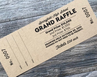 Custom Raffle Tickets Stub, FREE DESIGN, Gala Ticket Printing, Numbered Tickets, Meat Raffle Tickets, Fundraiser Tickets, 50 50 Benefit