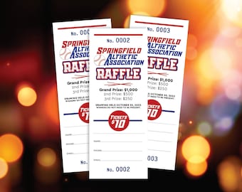 Custom Raffle Tickets, Full Design Included, Gala Ticket Printing, Numbered Event Tickets, Meat Raffle Tickets, Fundraiser Tickets, Custom