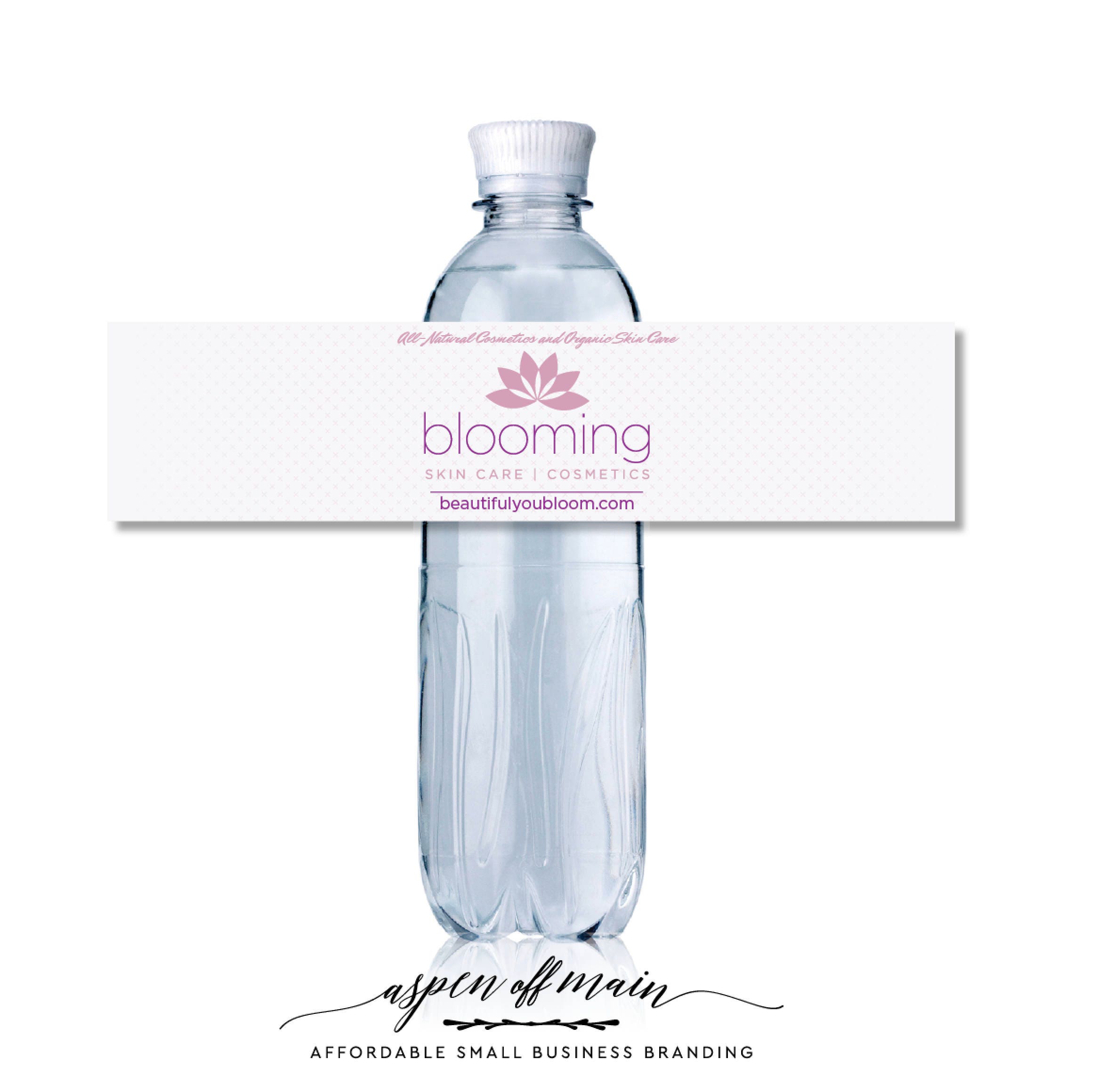 Custom water bottle labels with logo