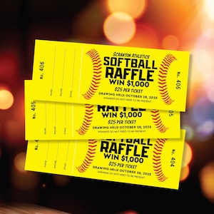 Custom Raffle Tickets, FREE DESIGN Included, Gala Ticket Printing, Numbered Tickets, Meat Raffle Tickets, Fundraiser Tickets, Charity Prize