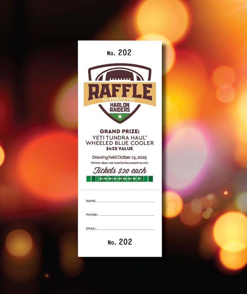Meat Coller Raffle Custom Raffle Tickets, FREE Design Included, Gala Ticket Printing ...