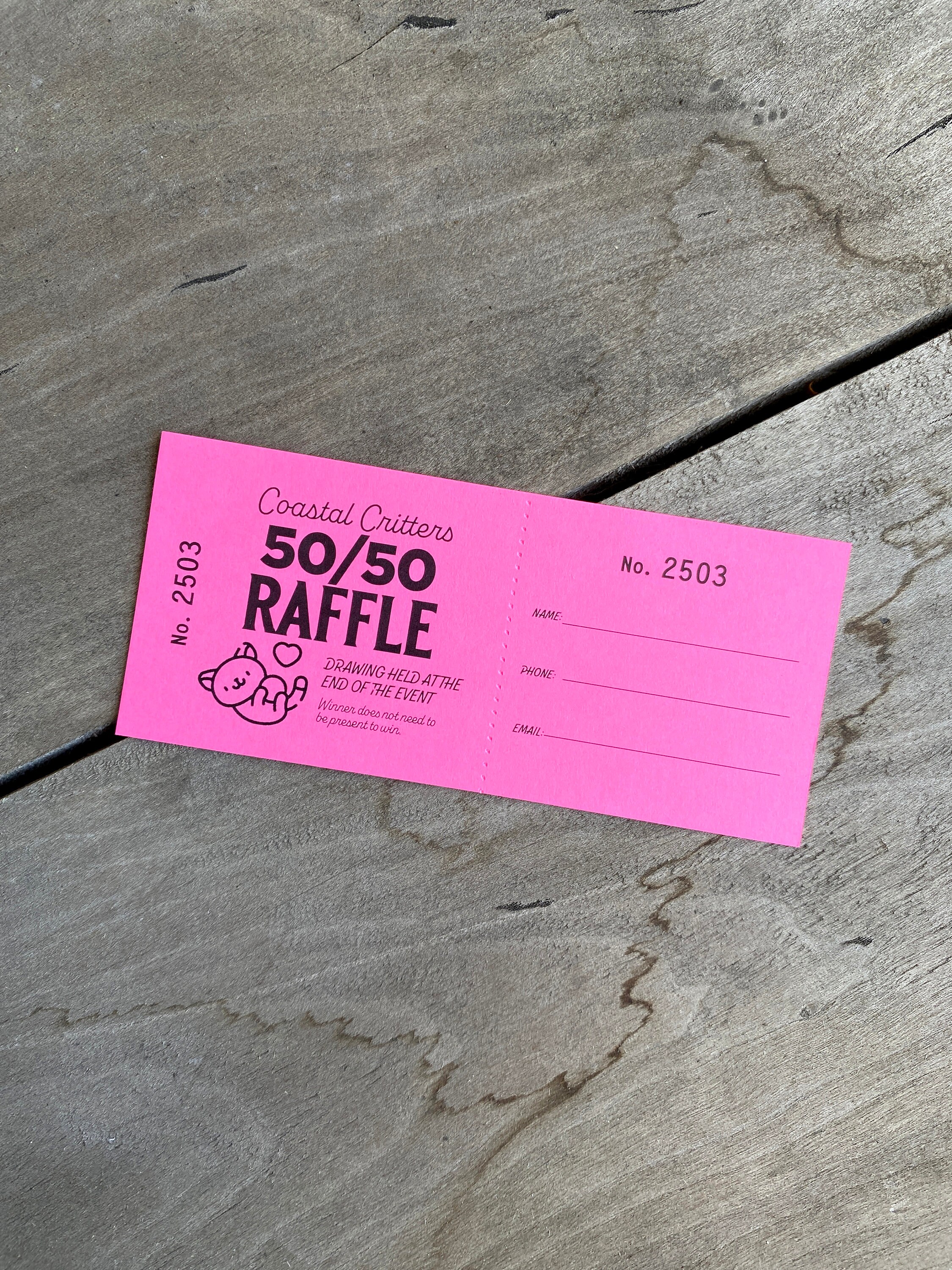 Split Tickets Raffle BUDGET SIZE Raffle Tickets, FREE Design, 50/50 Ticket Printing, House ...
