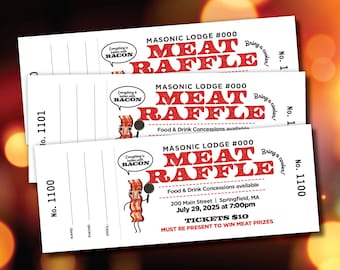 Custom Raffle Tickets, Gala Ticket, Numbered Tickets, Meat Raffle Tickets, Fundraiser Tickets, Custom FREE DESIGN, Benefit Drawing Tickets