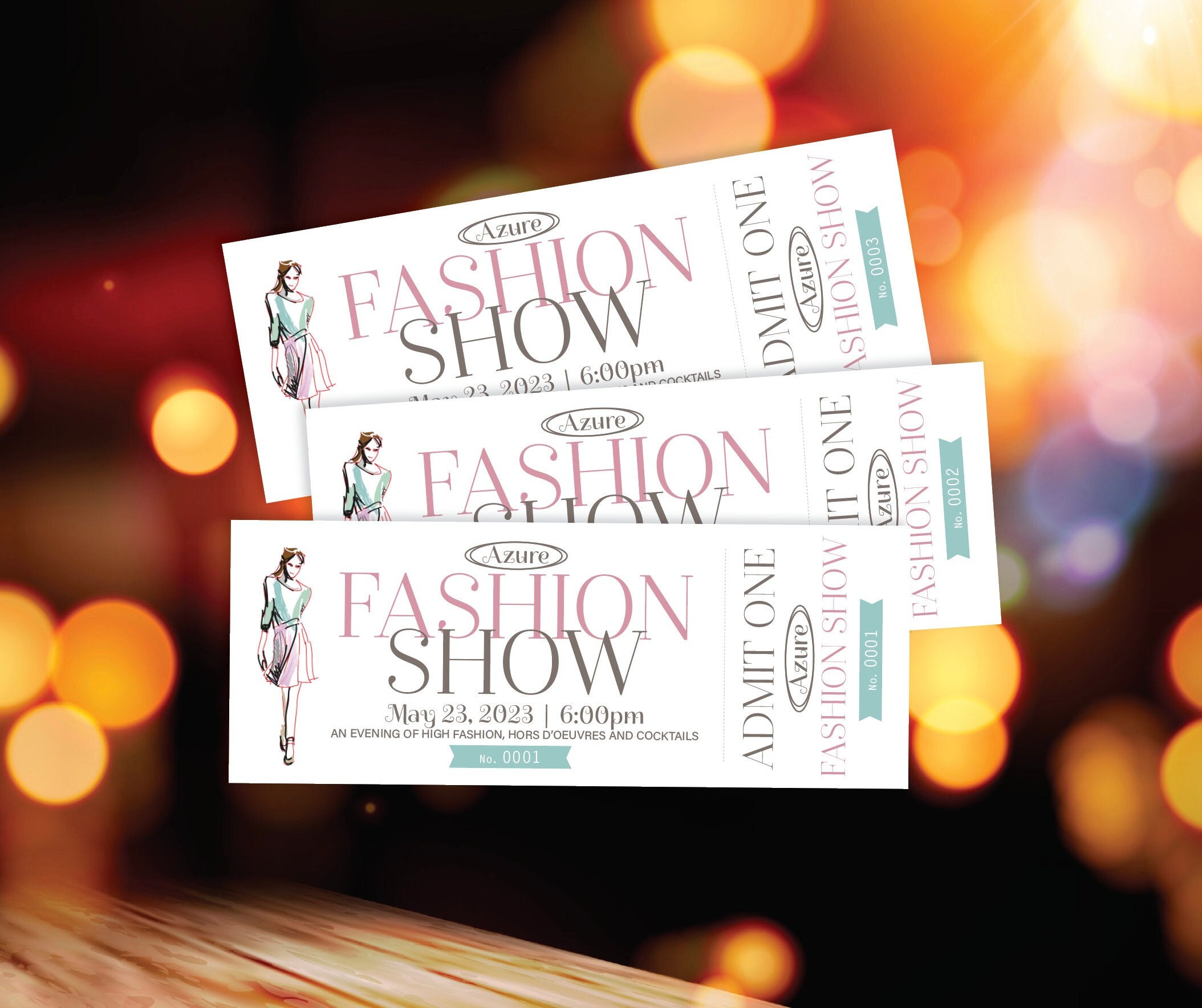 Fashion Show Ticket Printing