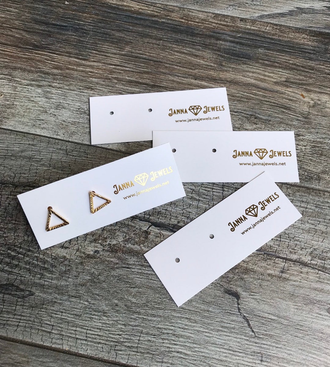 Logo Earring Cards , Custom Foil Jewelry Card Mini Stud Earring Backers ...