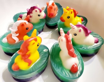 SOAP Unicorn Rubber toy Horse coconut oil soap. UpamperU