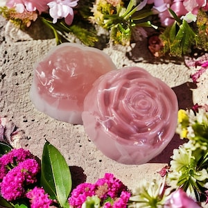 Rose scented or Himalayan Rose Sea Salt coconut oil shea butter Soap UpamperU