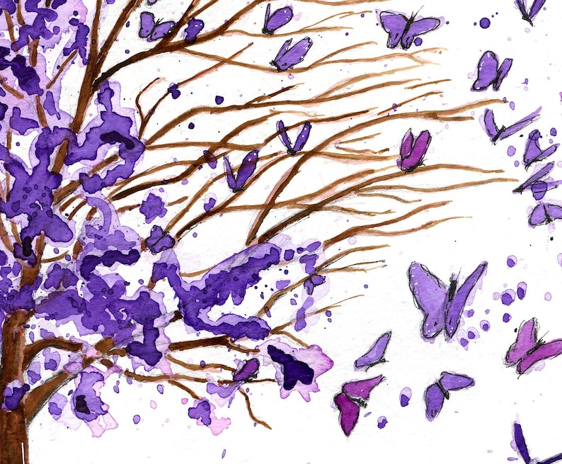 Butterfly Tree Fine Art Giclée Print of Original Painting Etsy Australia