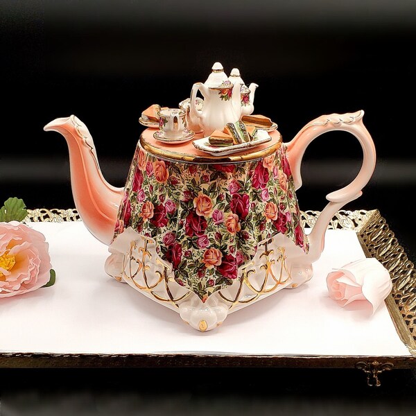 Chintz Teapot Etsy