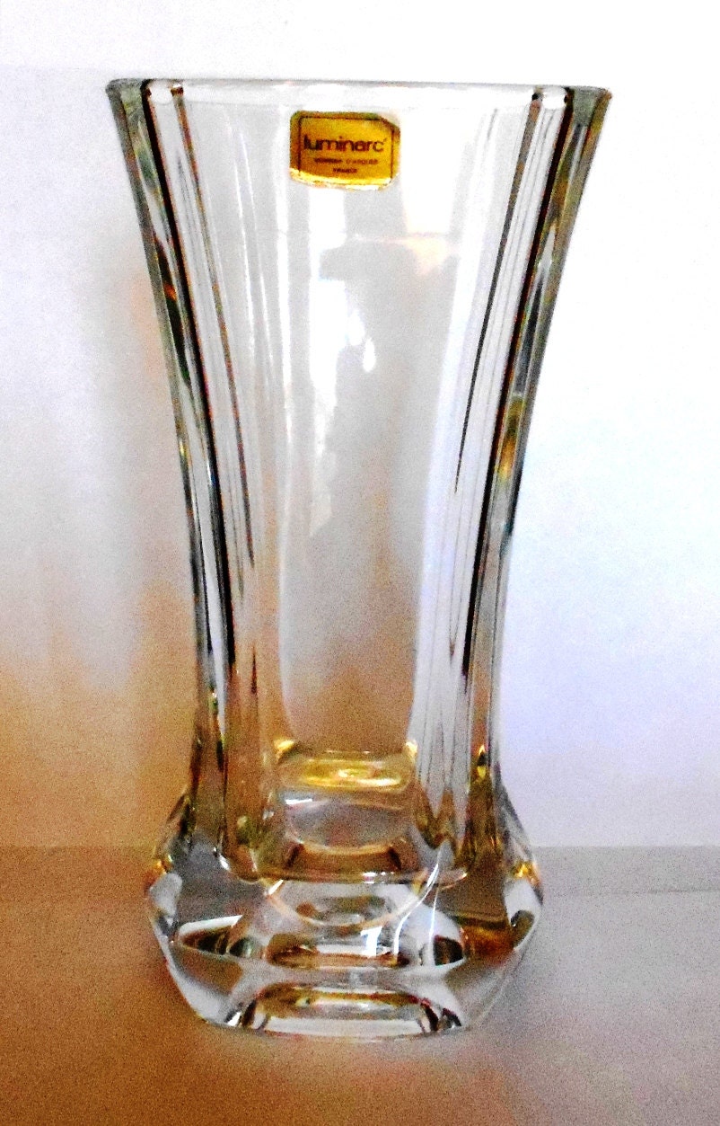 Beautiful Lead Crystal Vase Made in France 1980 New Perfect Etsy