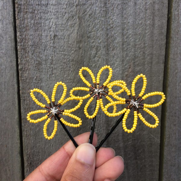 Yellow Bobby Pins Etsy