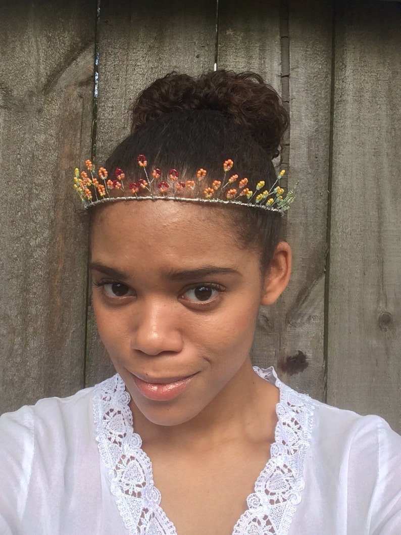 Rainbow Tiara Wire Fairy Crown Rainbow Wedding Crown Bridal Etsy