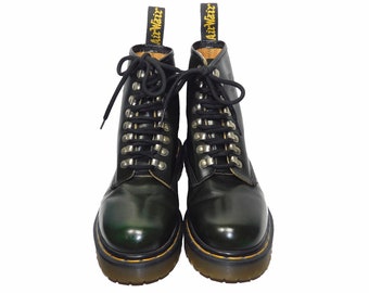green platform doc martens