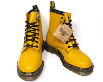 yellow doc martens size 6