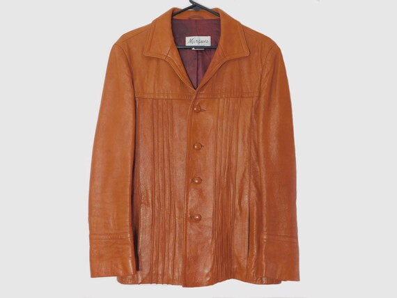 rust color leather jacket