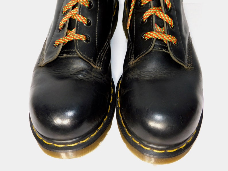 Vintage Doc Martens UK61997 Rare Black Leather Steel Toe Doc Etsy