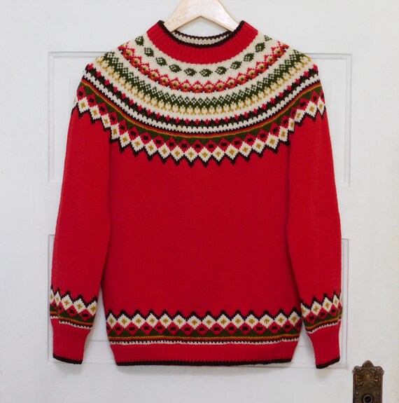 Noruega Vintage Sin toser Maurtua Noruego Multicolor Suéter de | Etsy México