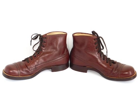 US 8.5 Size Women's~Rare Rare 40s Brown Leather Vi