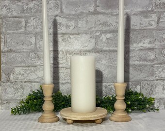 Unfinished 3 Piece Unity Candle Set, Wooden Unity Candle set, Undecorated Candleholders, DIY Wood Candleholders, Paint with your own Colors!