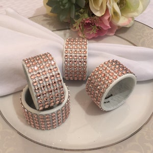 8 Solid Napkin Rings, Gold Napkin Rings, Bling Napkin Rings, Silver Napkin Rings, Silver Wedding Napkin Rings, Red Napkin Rings, 14 colors image 1