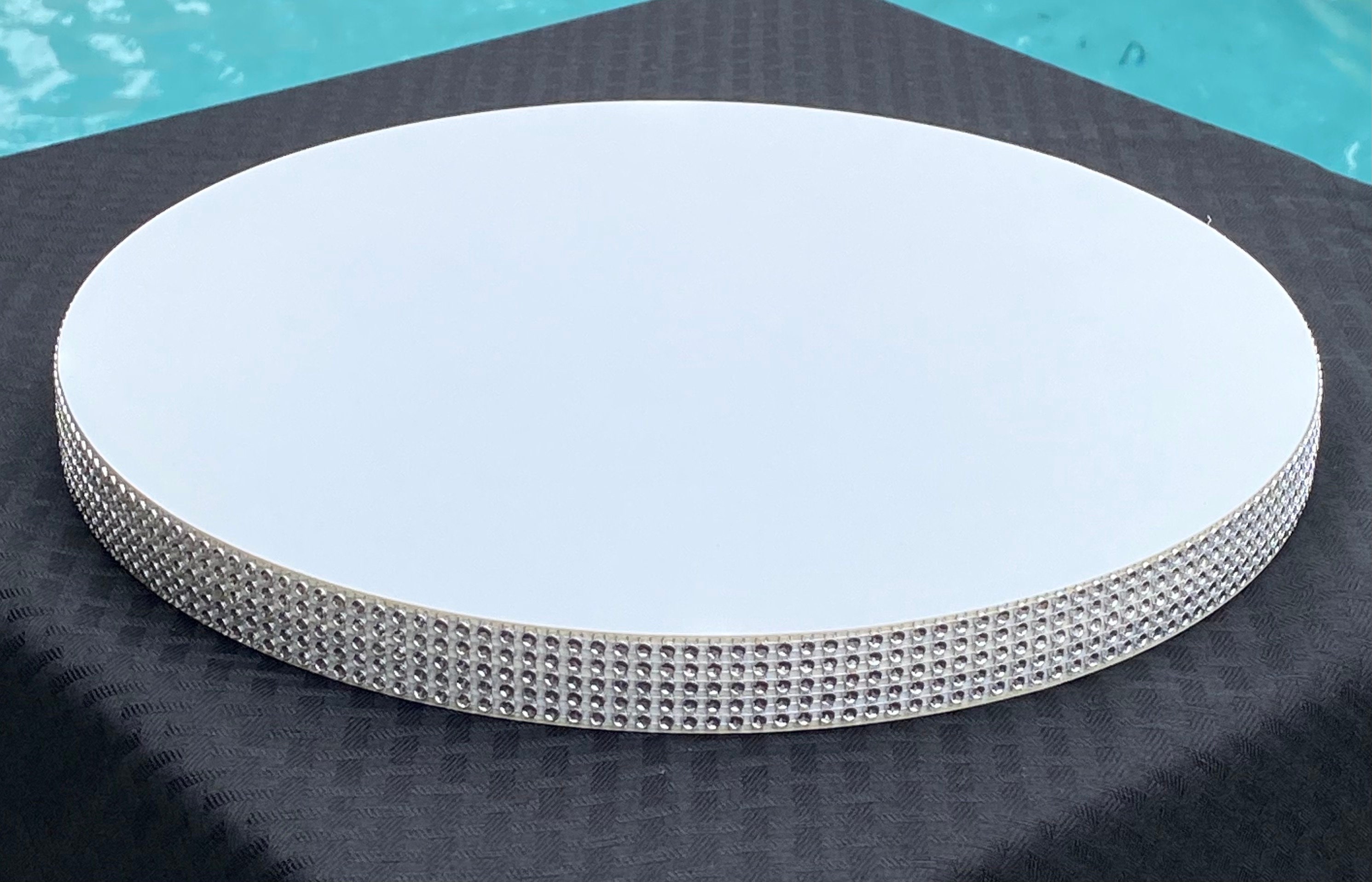 Cake board rond 33 cm argent