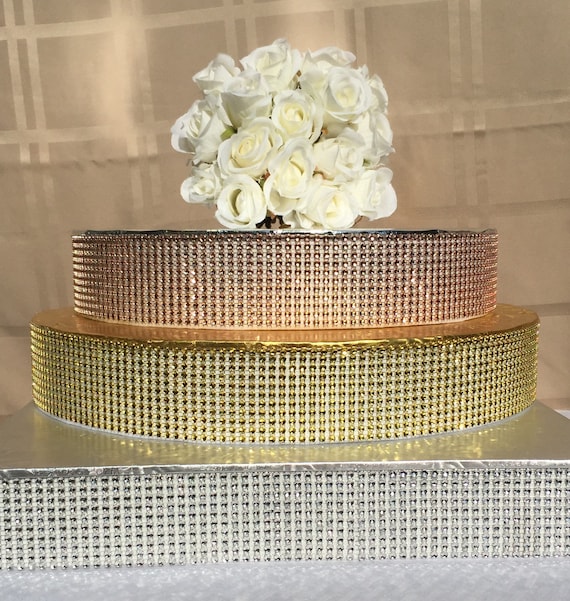 10 X 2 25cm X 5cm ROUND Wedding Cake Stand, Sparkling Bling