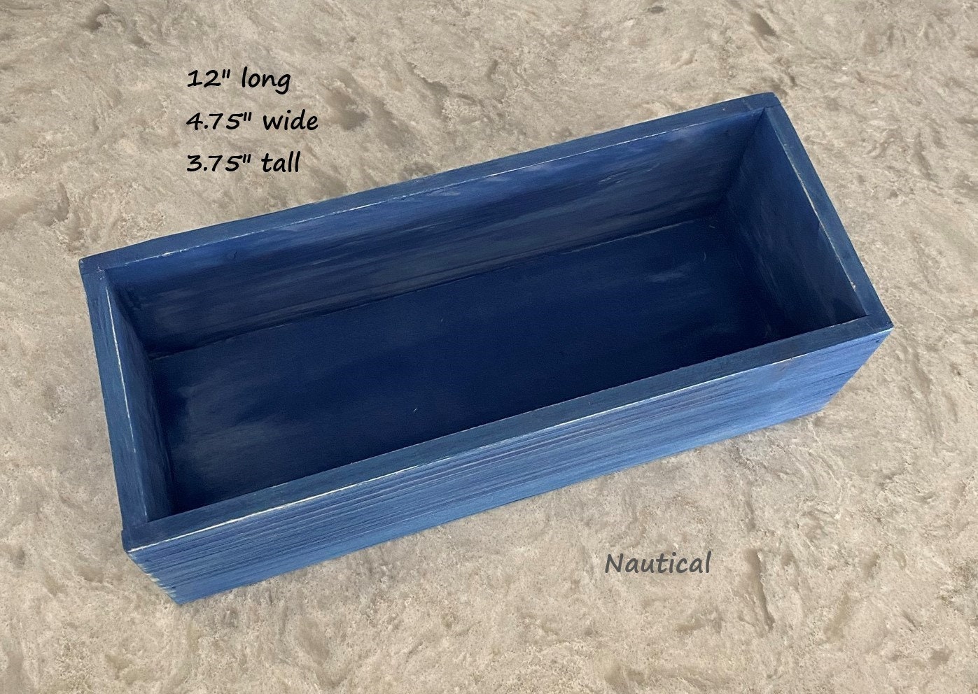 Hand Painted Wooden Planter Box Rustic Farmhouse Table Decor Etsy