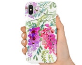 Pink Wisteria Cell Phone Case for iPhone and Samsung S | iPhone XS, iPhone XS Max, iPhone XR, iPhone 8 8+, 7 7+, & more | Worldwide Shipping
