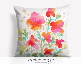 Summer Bloom Pillow Cover, One of a Kind High Quality Pillow Cover with invisible zipper, Available 20x20